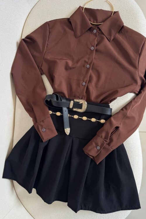 Saia/shorts Colegial Preto