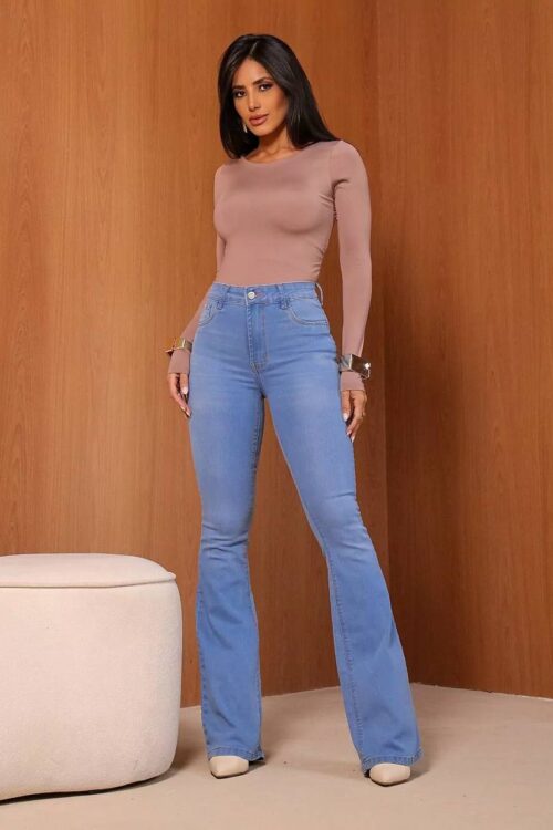 Calça Flare Carmen Jeans Azul