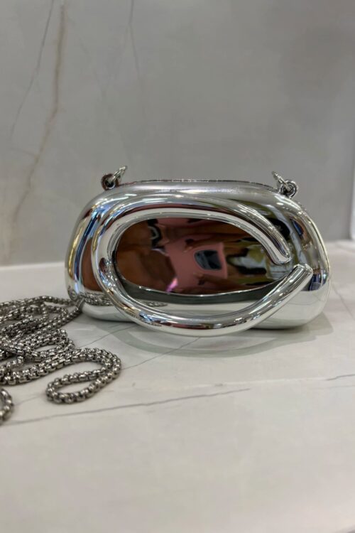 Bolsa Mini Clutch Luxo Prata