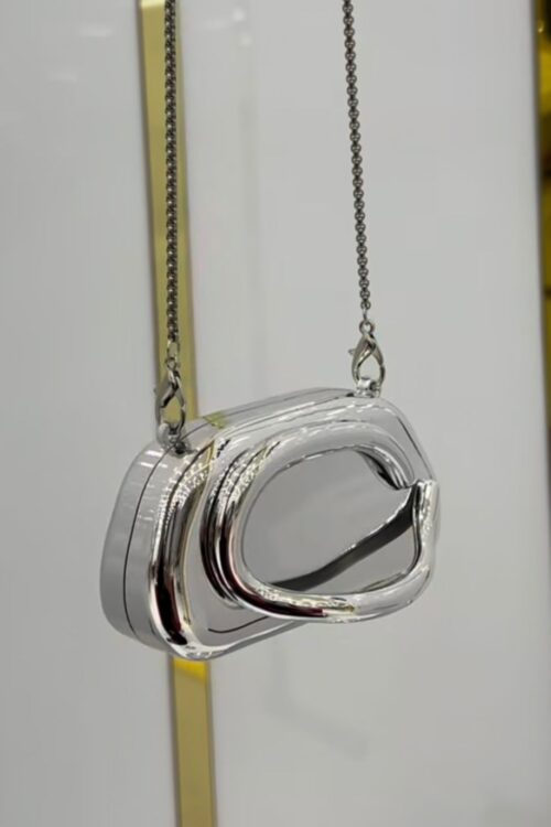 Bolsa Mini Clutch Luxo Prata