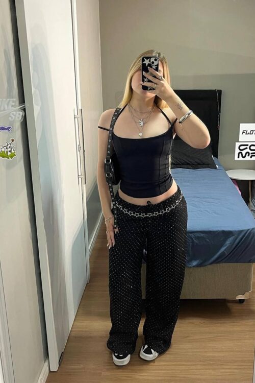 Regatinha Corset Poliamida Preta