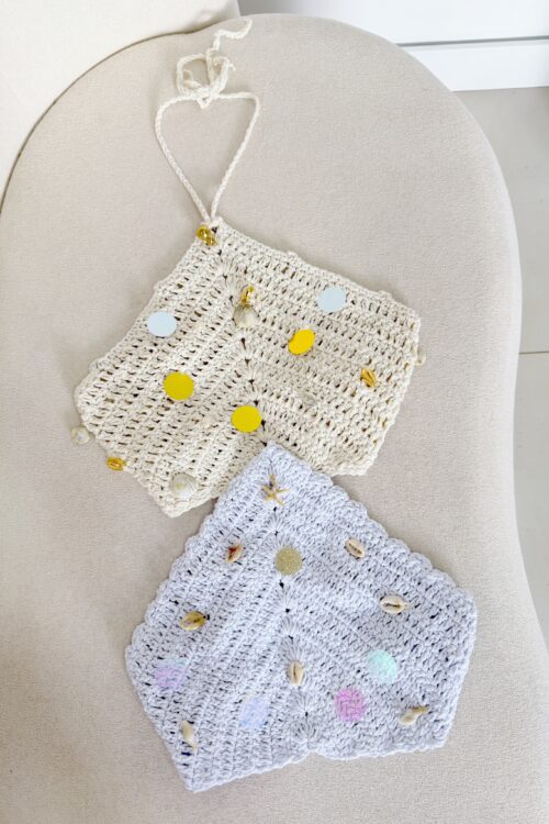 Cropped Crochê Maite com Aplicações