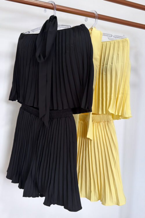 Conjunto Plissado de Shorts/Saia Miriã