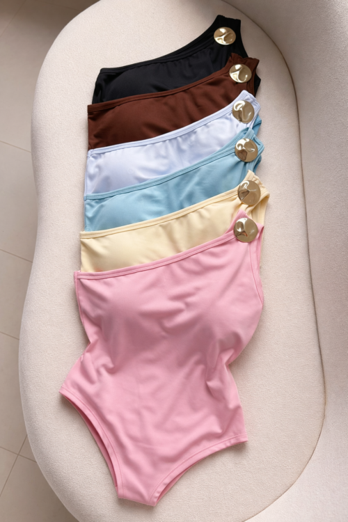 Body Ombro Único Fivela Redonda