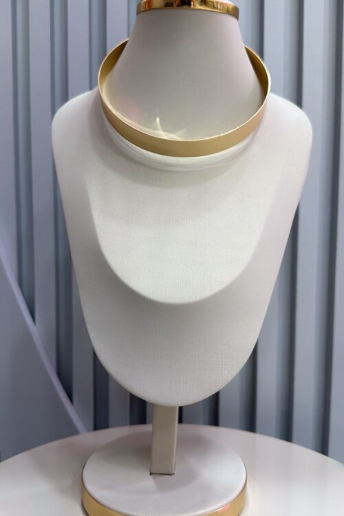 Colar Choker Grosso Dourado