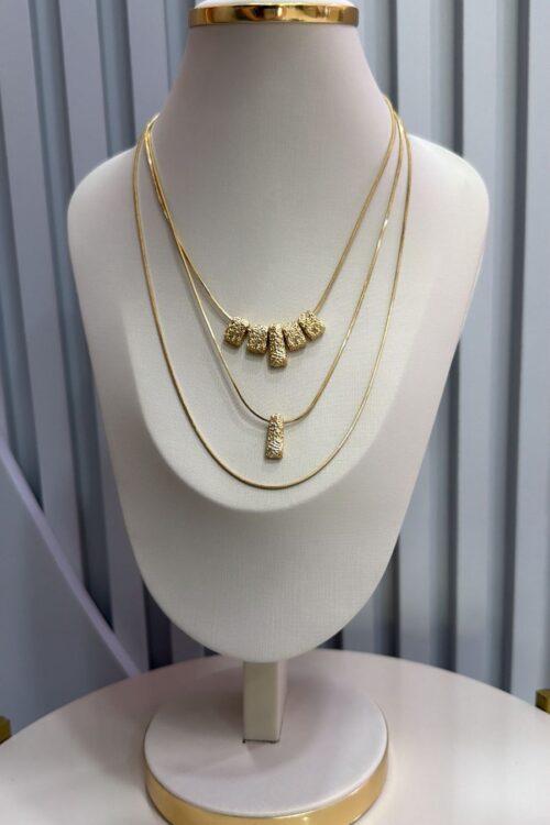 Conjunto de 3 Colares Zoe