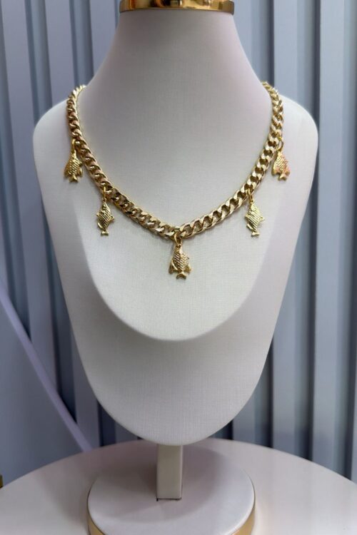 Colar Fish Dourado