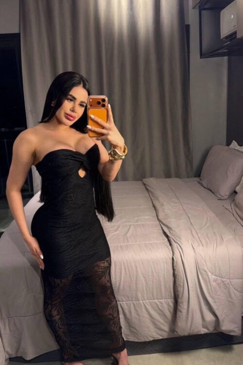 Vestido Mid Rendado Tomara que Caia Preto