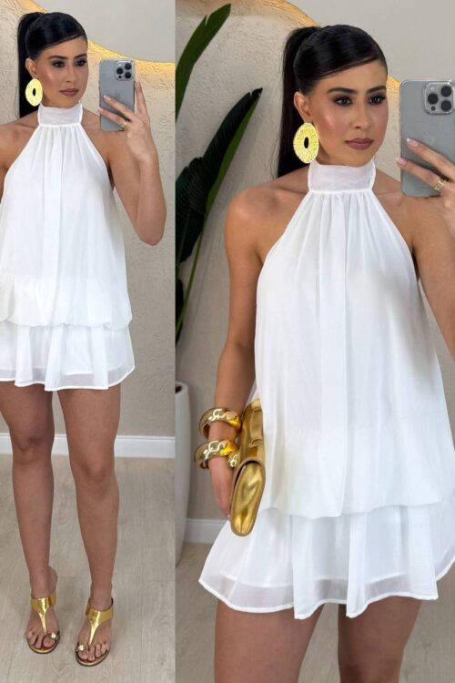 Vestido/macaquinho Joy Branco