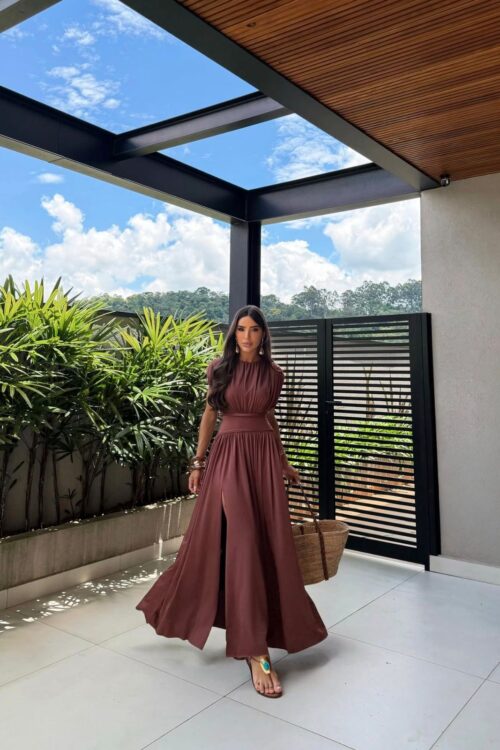 Vestido Fluit Madonna Marrom