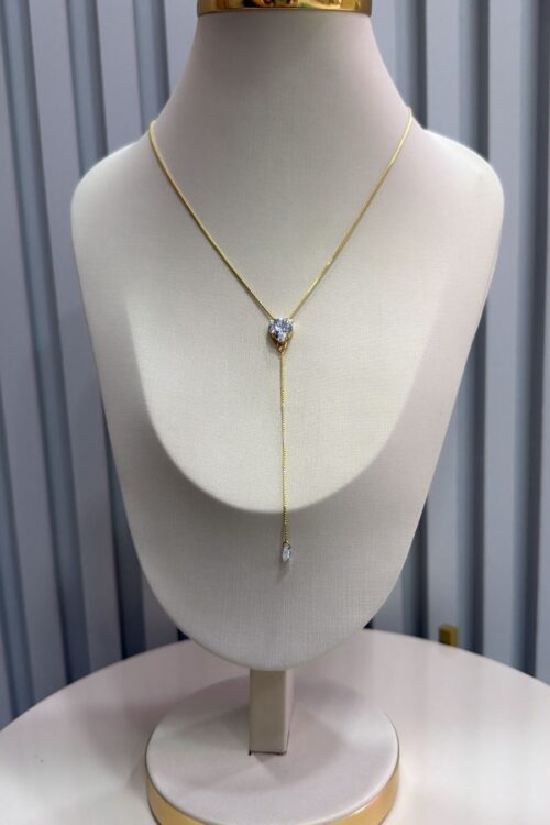 Colar Gravatinha Pedra