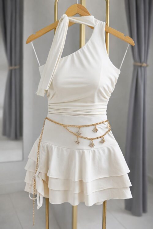 Cinto Corrente Borboletas Strass