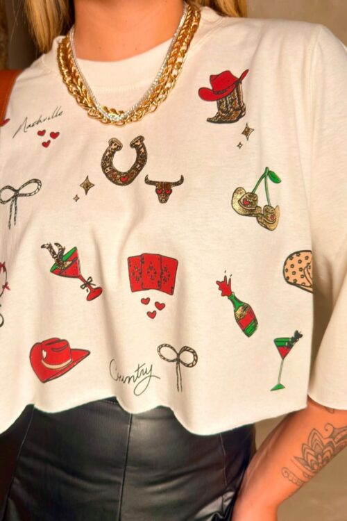 T-shirts Cropped Country Cute