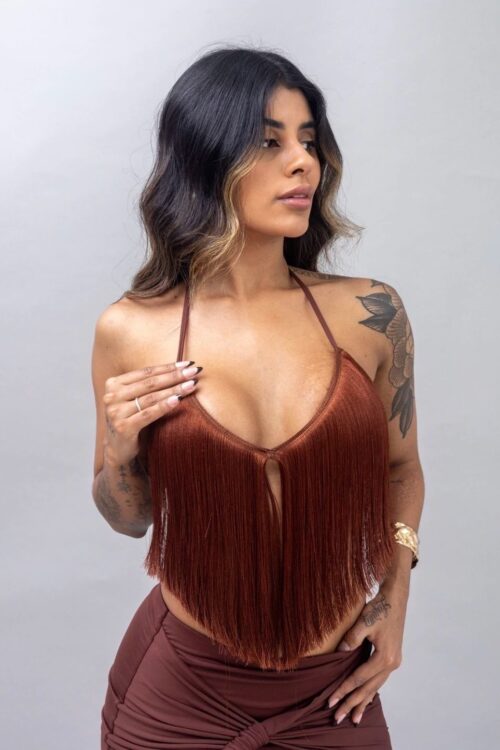 Cropped Top Franjas Valen