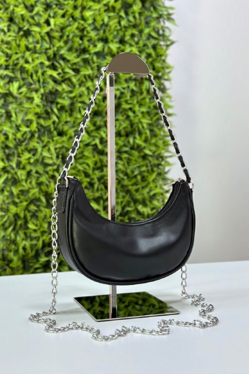 Bolsa Meia Lua — Alça de Ombro com Correntaria