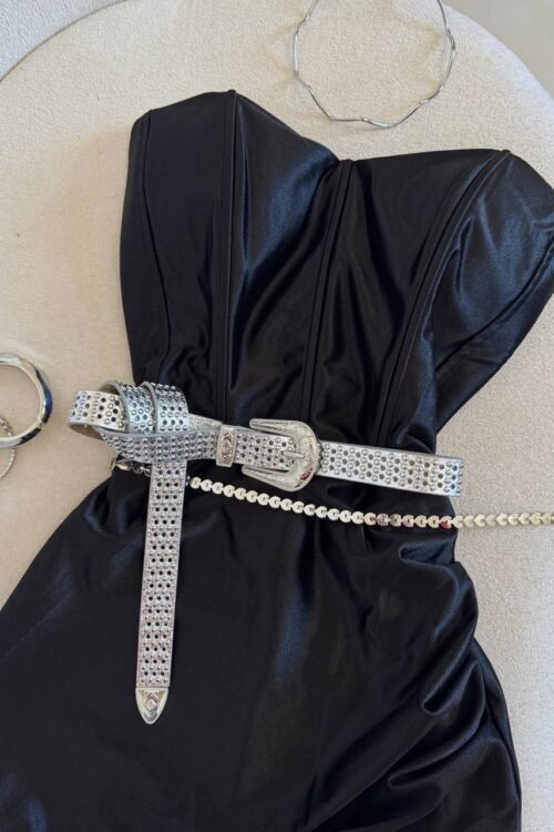 Cinto Prata Metálico Fivela