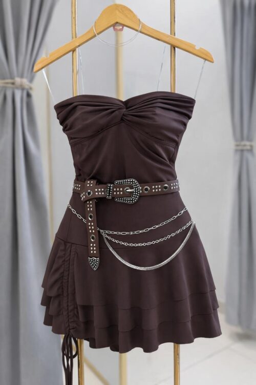 Cinto Corrente Camadas Prata